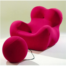 Chaise de canapé unique en tissu en velours de forme spéciale de bureau